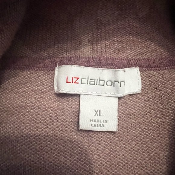 LIZ CLAIBORNE lavender floral pullover crewneck size xl - Picture 9 of 10
